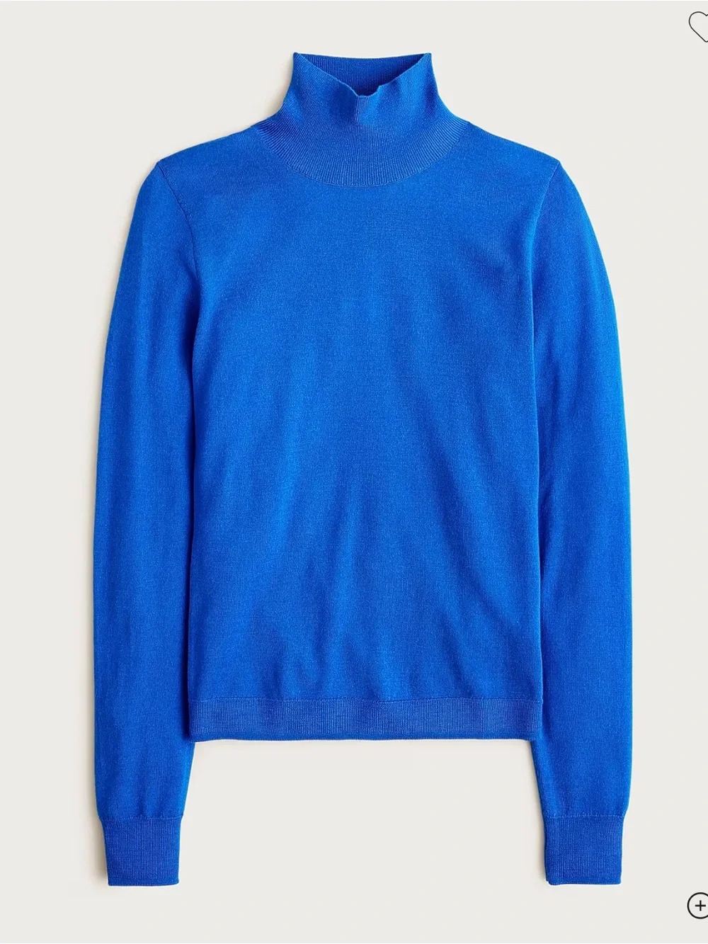 J. Crew Carolyn turtleneck sweater in merino wool CM709 Tidewater blue 12 14 L